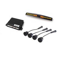 Μπροστινό Σύστημα Παρκαρίσματος PDC Με 4 Αισθητήρες 18,5mm Μαύρο Ματ Χρώμα Με Οθόνη LCD Steelmate PTS410M5-F