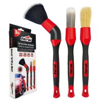 Βούρτσες - Πινέλα Καθαρισμού Detailing Pro Feral Κόκκινα Με Προσαρμογέα Γωνίας Σετ 3 Τεμάχια