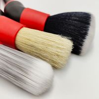 Βούρτσες - Πινέλα Καθαρισμού Detailing Pro Feral Κόκκινα Με Προσαρμογέα Γωνίας Σετ 3 Τεμάχια