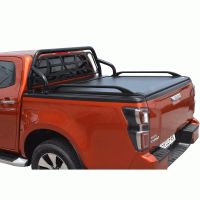 SMART ΡΟΛΟ ΑΛΟΥΜΙΝΙΟΥ ΗΛΕΚΤΡΙΚΟ ΜΕ ΒΑΡΕΟΣ ΤΥΠΟΥ BLACK-INOX ROLL-BAR, ΑΨΙΔΑ ΤΖΑΜΙΟΥ ΚΑΙ ΚΟΥΠΑΣΤΕΣ SMART 2-7000 E-ROLL+RB 405BL-INOX+KOUP 115BL ISUZU D-MAX 2021+