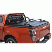 SMART ΡΟΛΟ ΑΛΟΥΜΙΝΙΟΥ ΗΛΕΚΤΡΙΚΟ ΜΕ ΒΑΡΕΟΣ ΤΥΠΟΥ BLACK-INOX ROLL-BAR, ΑΨΙΔΑ ΤΖΑΜΙΟΥ ΚΑΙ ΚΟΥΠΑΣΤΕΣ SMART 2-7000 E-ROLL+RB 405BL-INOX+KOUP 115BL ISUZU D-MAX 2021+