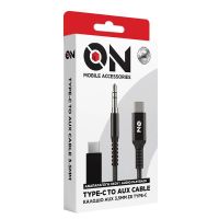 Καλώδιο Ήχου Aux 3.5mm Σε Type-c Μαύρο 1m ON Mobile Accessories 1 Τεμάχιο
