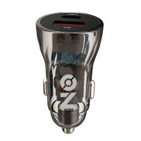 Φορτιστής Αναπτήρα Αυτοκινήτου Με 2 Θύρες Usb & USB-c 12-24V Διάφανος