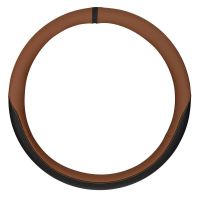 ΚΑΛΥΜΜΑ ΤΙΜΟΝΙΟΥ ΦΟΡΤΗΓΟΥ CLUB BONDED LEATHER&SKEENTEX ΔΕΡΜΑΤΙΝΗ ΜΑΥΡΟ/ΚΑΦΕ (M) 44-46cm 1ΤΕΜ. LAMPA