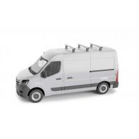 MENABO Πλήρες Σετ με Τρεις (3) Μπάρες Οροφής Αλουμινίου Airdyn και Άκρα Τοποθέτησης για Ford Transit II Connect (L1) 2013> Επαγγελματικό Όχημα - 3 τεμ. (3x10320/MB+3x13560/MB)