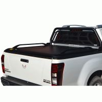 ΚΑΠΑΚΙ ΚΑΡΟΤΣΑΣ ΡΟΛΟ ΑΛΟΥΜΙΝΙΟΥ ΜΕ ΒΑΡΕΟΣ ΤΥΠΟΥ BLACK-INOX ROLL-BAR, ΑΨΙΔΑ ΤΖΑΜΙΟΥ ΚΑΙ ΚΟΥΠΑΣΤΕΣ TEK 2 MAX 9080 ROLL+RB 403BL-INOX+KOUP 115BL ISUZU D-MAX 2012+ & 2016+