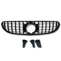 Μάσκα Για Mercedes-Benz GLC-Class X253 19+ Facelift Standard Προφυλακτήρα GT Panamericana Design Γυαλιστερή Μαύρη