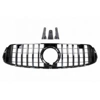 Μάσκα Για Mercedes-Benz GLC-Class X253 19+ Facelift Amg Line GTR Panamericana Honeycomb Design Μαύρη Γυαλιστερή