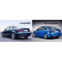 Diffuser Πίσω Προφυλακτήρα Για A3 8V Facelift 16-20 Sedan / Cabrio S3 Look Για Απλό Προφυλακτήρα Από Abs Πλαστικό