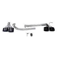 Μπούκες Εξάτμισης Για Mercedes-Benz C-Class W204 Amg Black (2 Διπλές)