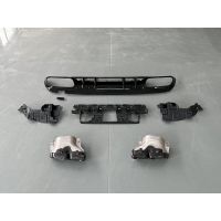 Body Kit Για Mercedes-Benz C-Class W205 14-20 Sedan Amg C63s Facelift Look Με Μάσκα & Μπούκες Black Edition