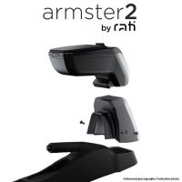 Rati - Ολοκληρωμένος Τεμπέλης Armster 2 για Dacia Spring 2024 > με Αποσπώμενη Τσέπη από Πλαστικό και Δερματίνη σε Μαύρο Χρώμα με Αντάπτορα Τοποθέτησης - 1 Σετ (V01925+V01563)