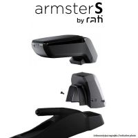 Rati - Ολοκληρωμένος Τεμπέλης Armster S για Dacia Spring 2024 > από Πλαστικό και Δερματίνη σε Μαύρο Χρώμα με Αντάπτορα Τοποθέτησης - 1 Σετ (V01925+V01561)