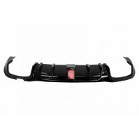 Diffuser Πίσω Προφυλακτήρα Για Mercedes-Benz E-Class W213 16-19 Με Amg Line Προφυλακτήρα Μαύρο Brabus Look Με Μαύρες Μπούκες