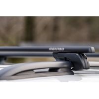 MENABO ΜΠΑΡΕΣ ΟΡΟΦΗΣ ΑΛΟΥΜΙΝΙΟΥ SHERMAN XL BLACK 135 cm ΣΕ ΜΑΥΡΟ ΧΡΩΜΑ ΓΙΑ Volkswagen Caddy (SB) 2021> ΜΕ RAISED RAILS (Παράλληλες Μπάρες με Κενό) - 2 ΤΕΜ. (12290/MB)