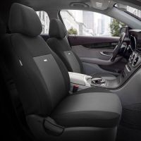 Καλύμματα Αυτοκινήτου Otom Flex Design Universal Βαμβακερό Ύφασμα Rachel Σετ Εμπρός / Πίσω 10 Τεμαχίων Μαύρο FLX-101