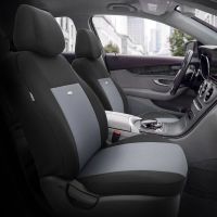 Καλύμματα Αυτοκινήτου Otom Flex Design Universal Βαμβακερό Ύφασμα Rachel Σετ Εμπρός / Πίσω 10 Τεμαχίων Μαύρο / Γκρι FLX-102