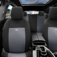 Καλύμματα Αυτοκινήτου Otom Flex Design Universal Βαμβακερό Ύφασμα Rachel Σετ Εμπρός / Πίσω 10 Τεμαχίων Μαύρο / Γκρι FLX-102