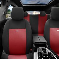 Καλύμματα Αυτοκινήτου Otom Flex Design Universal Βαμβακερό Ύφασμα Rachel Σετ Εμπρός / Πίσω 10 Τεμαχίων Μαύρο / Μπορντό FLX-105