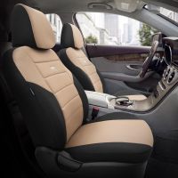 Καλύμματα Αυτοκινήτου Otom One Design Universal Βαμβακερό Ύφασμα Rachel Σετ Εμπρός / Πίσω 10 Τεμαχίων Μαύρο / Μπεζ ONE-103