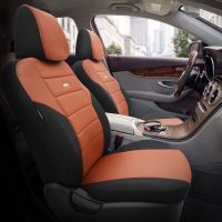Καλύμματα Αυτοκινήτου Otom One Design Universal Βαμβακερό Ύφασμα Rachel Σετ Εμπρός / Πίσω 10 Τεμαχίων Μαύρο / Καμηλό ONE-106