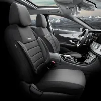 Καλύμματα Αυτοκινήτου Otom Pro Design Universal Βαμβακερό Ύφασμα Rachel / Δερματίνη Σετ Εμπρός / Πίσω 11 Τεμαχίων Μαύρο PRO-101