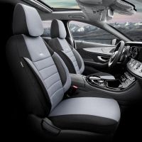 Καλύμματα Αυτοκινήτου Otom Pro Design Universal Βαμβακερό Ύφασμα Rachel / Δερματίνη Σετ Εμπρός / Πίσω 11 Τεμαχίων Μαύρο / Γκρι PRO-102
