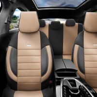 Καλύμματα Αυτοκινήτου Otom Pro Design Universal Βαμβακερό Ύφασμα Rachel / Δερματίνη Σετ Εμπρός / Πίσω 11 Τεμαχίων Μαύρο / Μπεζ PRO-103