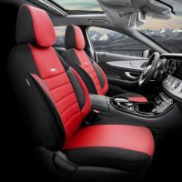 Καλύμματα Αυτοκινήτου Otom Pro Design Universal Βαμβακερό Ύφασμα Rachel / Δερματίνη Σετ Εμπρός / Πίσω 11 Τεμαχίων Μαύρο / Κόκκινο PRO-103
