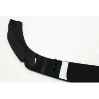 Μπροστινό Spoiler Για Mercedes-Benz A-Class W177 18-23 Hatchback / Sedan Amg Line Γυαλιστερό Μαύρο V2 3 Τεμάχια