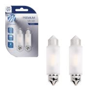 Λάμπες Led Σωληνωτές 41mm M-TECH Premium LB363W - C5W, 12V 2xSMD2835, CANBUS, White