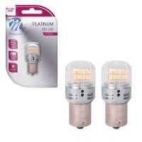 Λάμπες Led P21/5W Διπολικές M-TECH Platinum LB872W-01B 1157 16x2835SMD 12-30V Canbus White 2 Τεμάχια