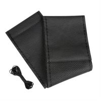 Κάλυμμα Τιμονιού Δερμάτινο Ραφτό SPORT (L) 37/39cm Μαύρο (Δέρμα Τρυπητό και Λείο)