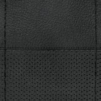 Κάλυμμα Τιμονιού Δερμάτινο Ραφτό SPORT (L) 37/39cm Μαύρο (Δέρμα Τρυπητό και Λείο)