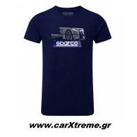 Sparco Μπλούζα T-Shirt Track 01262BM Μπλε