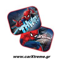 Ηλιοπροστασίες Αυτοκινήτου Πλαϊνές Spiderman με Βεντούζες 2τεμ