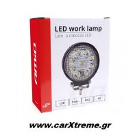 Προβολέας Εργασίας Στρογγυλός AWL04 FLAT 2200lm 9/60V - 27W - 6000K - 9 LED - 115x35mm