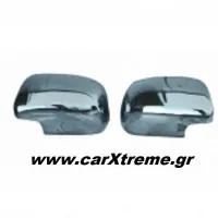 Nissan Navara D40 Καλλύματα καθρεπτών νίκελ με Led φλας αυτοκινήτου