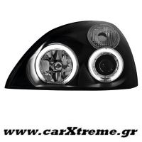 Εμπρός Φανάρι Αυτοκινήτου Μαύρο Για Renault Clio MK3 01-05