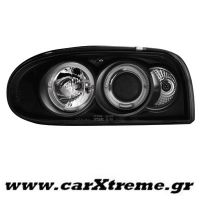 Φανάρι Εμπρός Angel Eyes Μαύρο VW Golf III 92-98