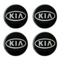 KIA ΑΥΤΟΚΟΛΛΗΤΑ ΣΗΜΑΤΑ ΖΑΝΤΩΝ 7,2 cm (ΜΑΥΡΟ/ΧΡΩΜΙΟ) - 4 ΤΕΜ.