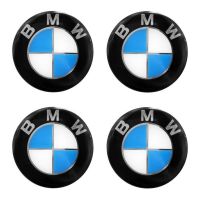 BMW ΑΥΤΟΚΟΛΛΗΤΑ ΣΗΜΑΤΑ ΖΑΝΤΩΝ 7,2 cm ΜΑΥΡΟ/ΓΑΛΑΖΙΟ/ΧΡΩΜΙΟ ΜΕ ΕΠΙΚΑΛΥΨΗ ΣΜΑΛΤΟΥ  - 4 ΤΕΜ.