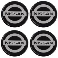 NISSAN ΑΥΤΟΚΟΛΛΗΤΑ ΣΗΜΑΤΑ ΖΑΝΤΩΝ 7,2 cm ΜΑΥΡΟ/ΧΡΩΜΙΟ ΜΕ ΕΠΙΚΑΛΥΨΗ ΣΜΑΛΤΟΥ  - 4 ΤΕΜ.