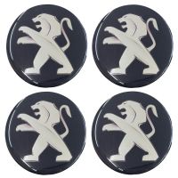 PEUGEOT ΑΥΤΟΚΟΛΛΗΤΑ ΖΑΝΤΩΝ 7,2cm ΜΑΥΡΟ/ΧΡΩΜΙΟ ΜΕ ΕΠΙΚΑΛΥΨΗ ΣΜΑΛΤΟΥ - 4 ΤΕΜ.