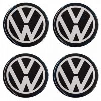 VW ΑΥΤΟΚΟΛΛΗΤΑ ΖΑΝΤΩΝ 7,2cm ΜΑΥΡΟ/ΧΡΩΜΙΟ ΜΕ ΕΠΙΚΑΛΥΨΗ ΣΜΑΛΤΟΥ - 4 ΤΕΜ.