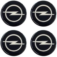 OPEL ΑΥΤΟΚΟΛΛΗΤΑ ΖΑΝΤΩΝ 7,2cm ΜΑΥΡΟ/ΧΡΩΜΙΟ ΜΕ ΕΠΙΚΑΛΥΨΗ ΣΜΑΛΤΟΥ  - 4 ΤΕΜ.