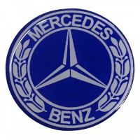 MERCEDES ΑΥΤΟΚΟΛΛΗΤΑ ΖΑΝΤΩΝ 5cm ΜΠΛΕ/ΧΡΩΜΙΟ ΣΜΑΛΤΟΥ 4ΤΕΜ.