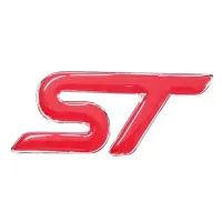 ST (FORD) ΑΥΤΟΚΟΛΛΗΤΟ ΣΗΜΑ 6,9x3cm ΚΟΚΚΙΝΟ/ΧΡΩΜΙΟ ΜΕ ΕΠΙΚΑΛΥΨΗ ΕΠΟΞ. ΡΥΤΙΝΗΣ 1ΤΕΜ.