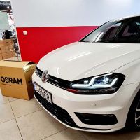 Μπροστινά Φανάρια Set Για Vw Golf VII (7) 12-17 DRL Full Led Halogen Version Black LEDHL103-BK Osram Ledriving