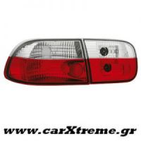 Φανάρι Πίσω Red Crystal Honda Civic 2+4D 92-95